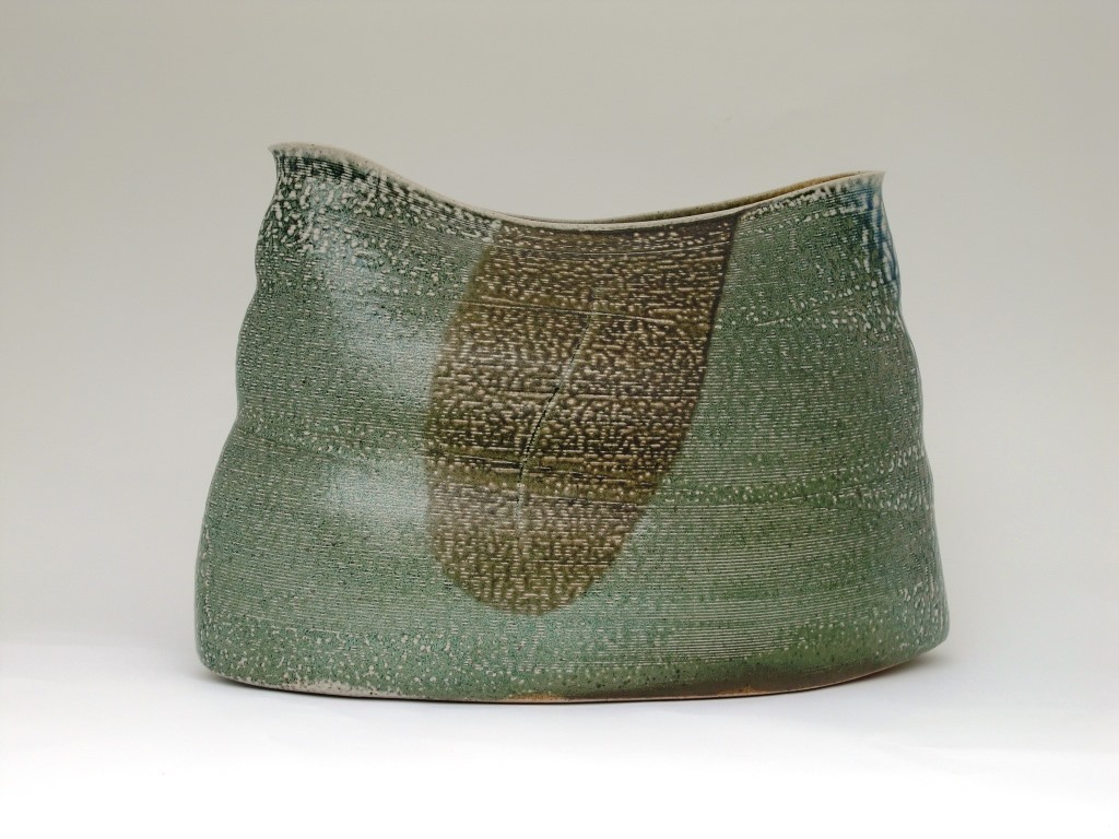 Mandy Parslow Ceramics, Ireland. 2013 Wheel-thrown and altered woodfired saltglazed stoneware.